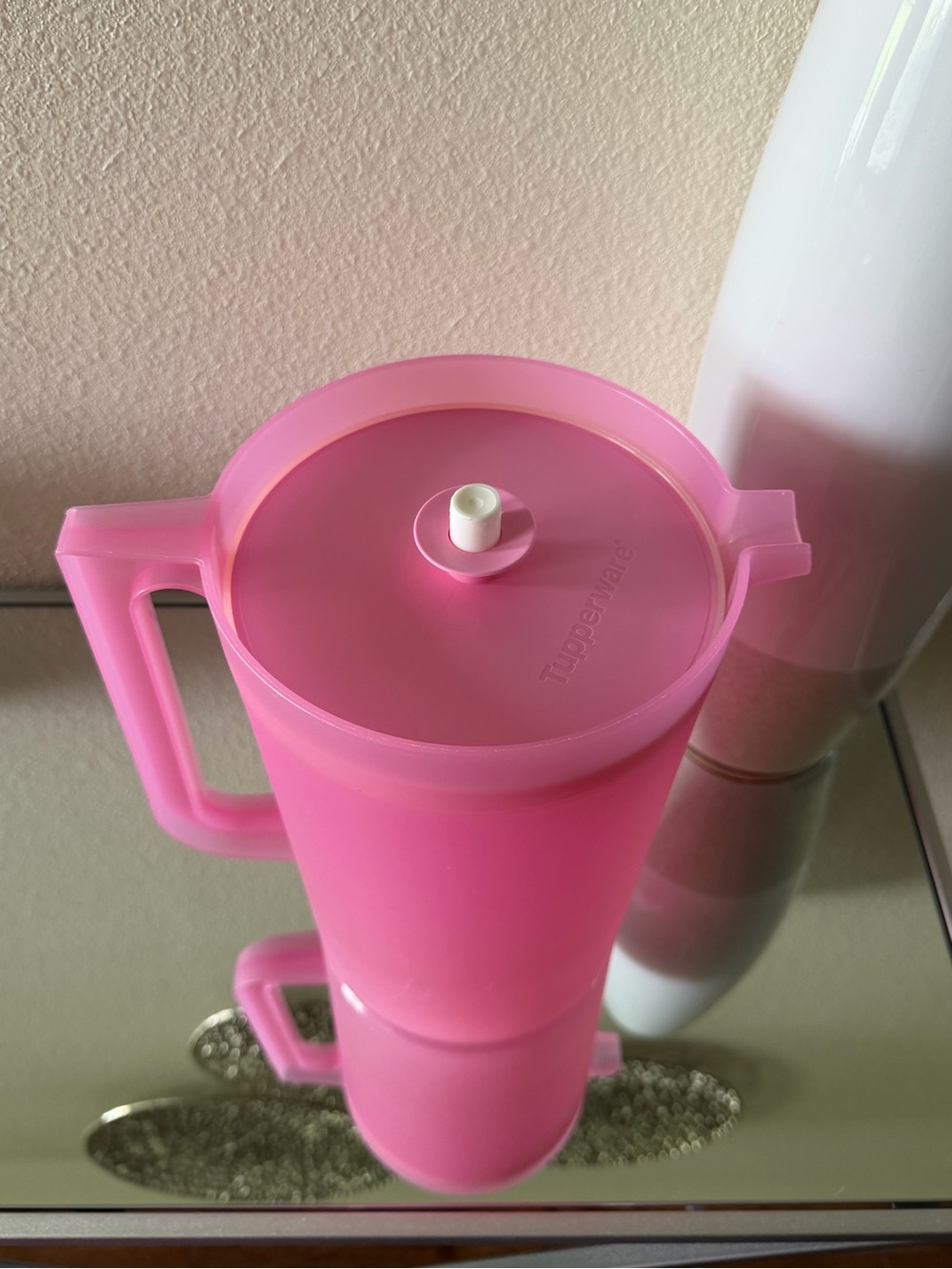 Tupperware Pink Plastic Pitcher - Picture 4 of 8